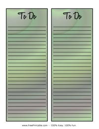 To Do List Green