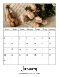 January 2021 Picture Calendar