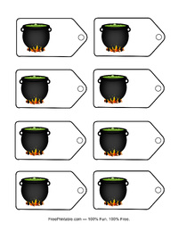 Halloween Gift Tag Cauldron