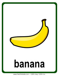 Banana Flash Card