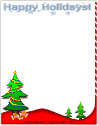 Happy Holidays Message Stationery