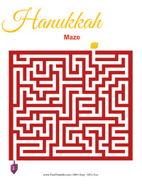 Hanukkah Maze Easy