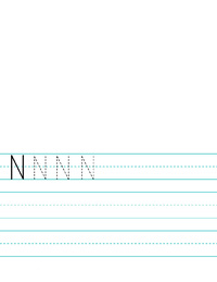 N Letter Penmanship