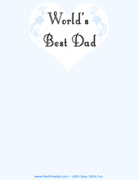 World's Best Dad Stationery