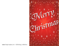 Red Snow Christmas Card