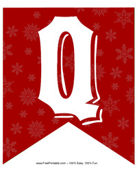 Winter Holiday Alphabet Banner Q