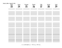 2026 Weekly Calendar 13