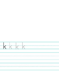 K Letter Penmanship Lower Case
