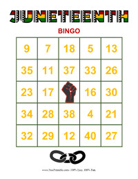 Juneteenth Bingo 4