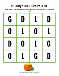 Gold Word Puzzle