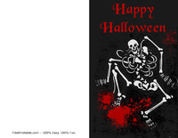 Skeleton Halloween Card