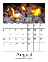 August 2017 Photo Calendar