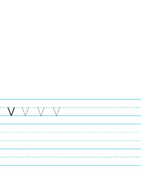 V Letter Penmanship Lower Case