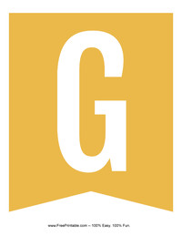 Gold Banner Letter G