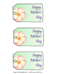 Mother's Day Flower Gift Tag