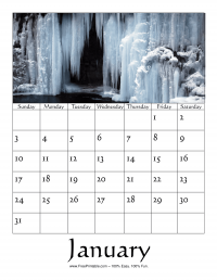 January 2016 Photo Calendar