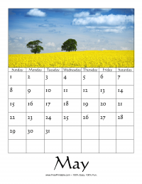 May 2016 Photo Calendar