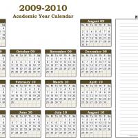 Academic Calendar 2009-2010