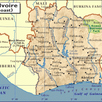 Africa- Côte d'Ivoire General Reference Map