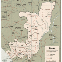 Africa- Congo Political Map