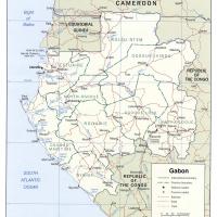 Africa- Gabon Political Map