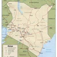 Africa- Kenya Political Map