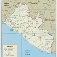 Africa- Liberia Political Map