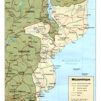 Africa- Mozambique Political Map