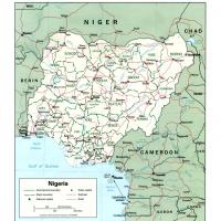 Africa Nigeria Political Map Africa Nigeria Political Map