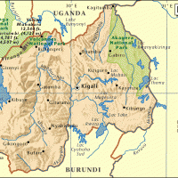 Africa- Rwanda General Reference Map