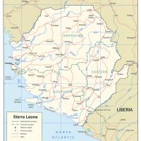 Africa- Sierra Leone Political Map