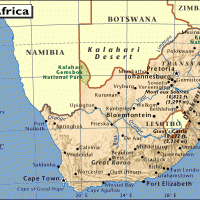 Africa- South Africa General Reference Map