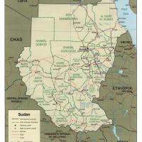 Africa- Sudan Political Map