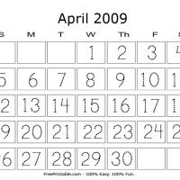 April 2009 Writing Calendar