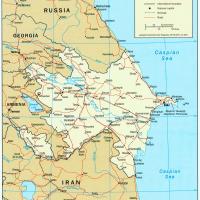 Asia- Azerbaijan Political Map