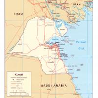 Asia- Kuwait Political Map