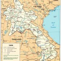 Asia- Laos Political Map