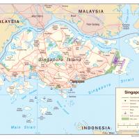 Asia- Singapore Political Map