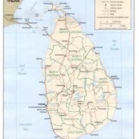 Asia- Sri Lanka Political Map