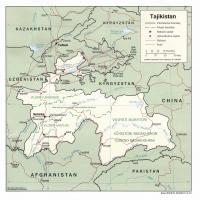 Asia- Tajikistan Political Map