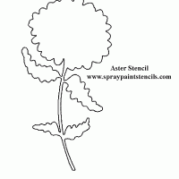 Aster Flower Stencil