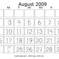 August 2009 Writing Calendar