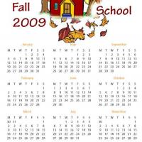 Back To School Fall Calendar