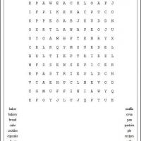 Bakery Word Search