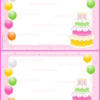 Balloons and Cake Birthday Postcard