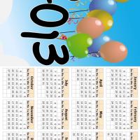 Balloons in the Sky 2013 Calendar