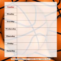 Basketball Weekly Planner