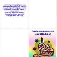 Bday Cake Card With Poem