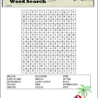 beach boardwalk word search