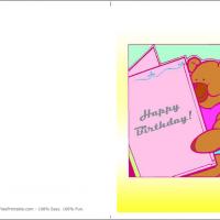 Bear Reading Birthday Card